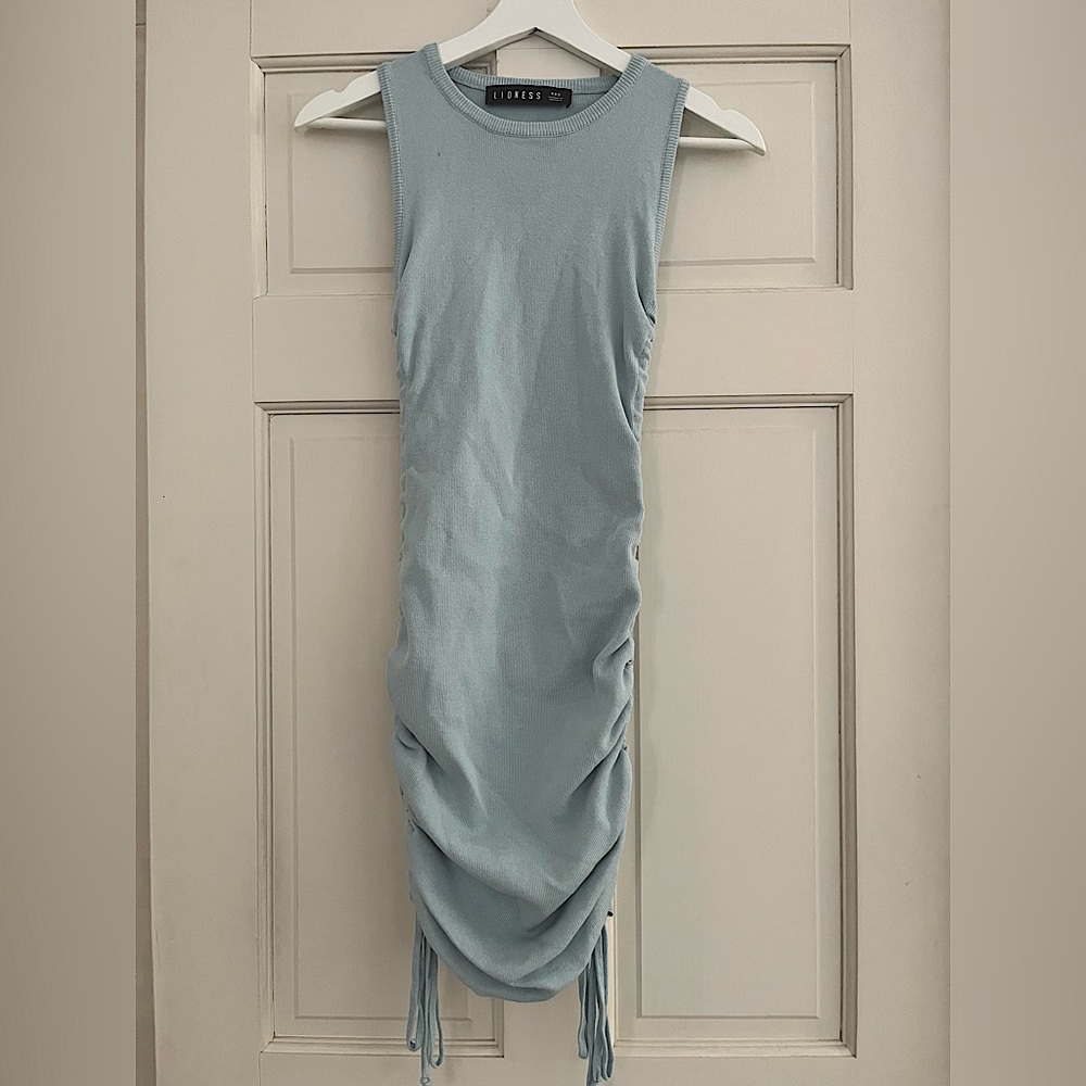 Lioness Military Minds blue cinch dress XXS